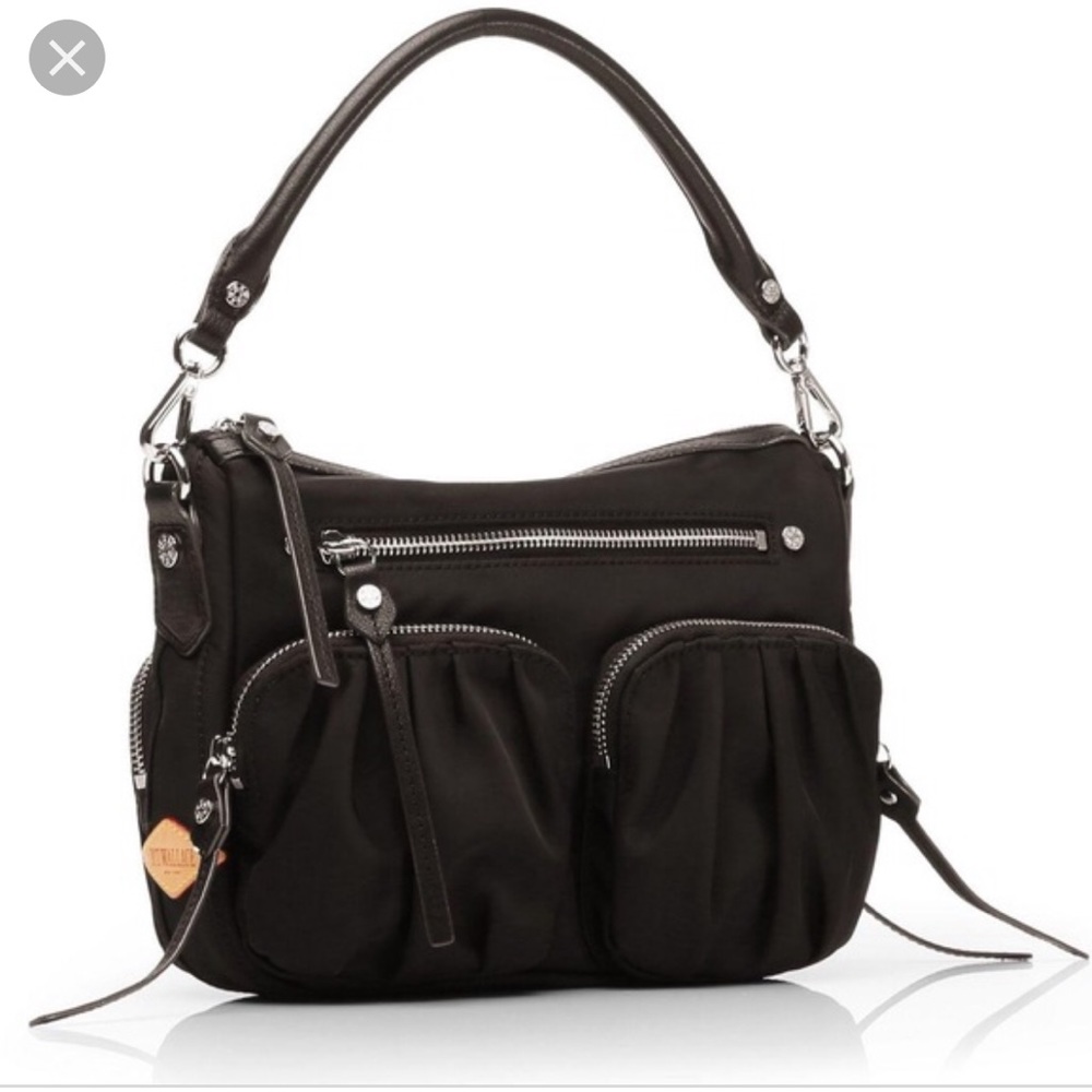 MZ WALLACE Bailey crossbody black with silver